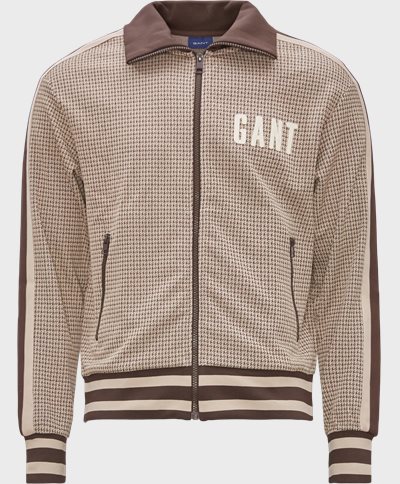 Gant Sweatshirts D1. HOUNDSTOOTH TRACKSUIT JACKET 2068008 Brun