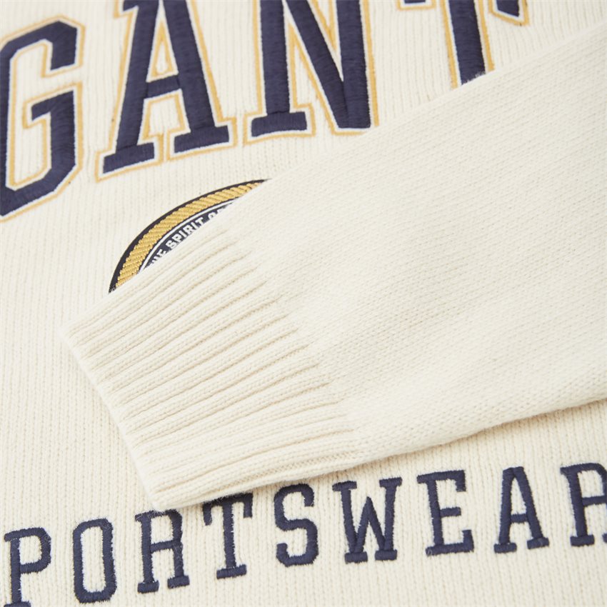 Gant Knitwear D2. CREST SHIELD ROLLNECK 8040133 CREAM