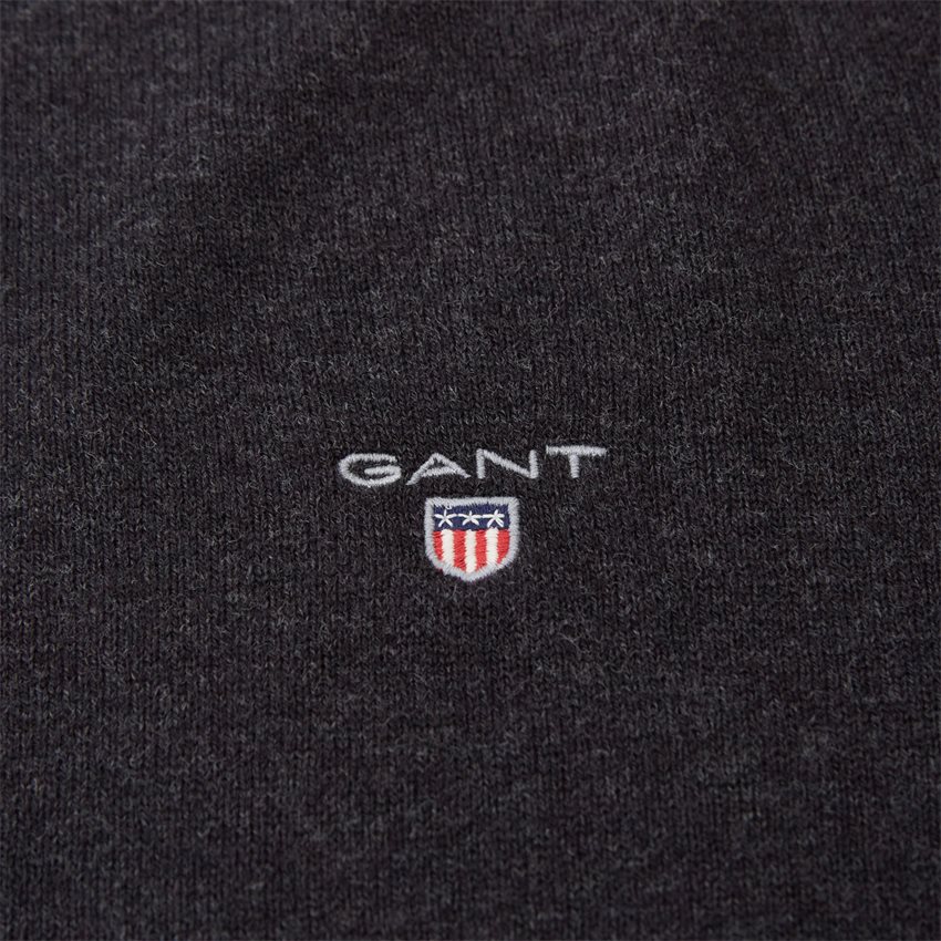 Gant Stickat D2. COTTON WOOL C-NECK 8060035 CHARCOAL