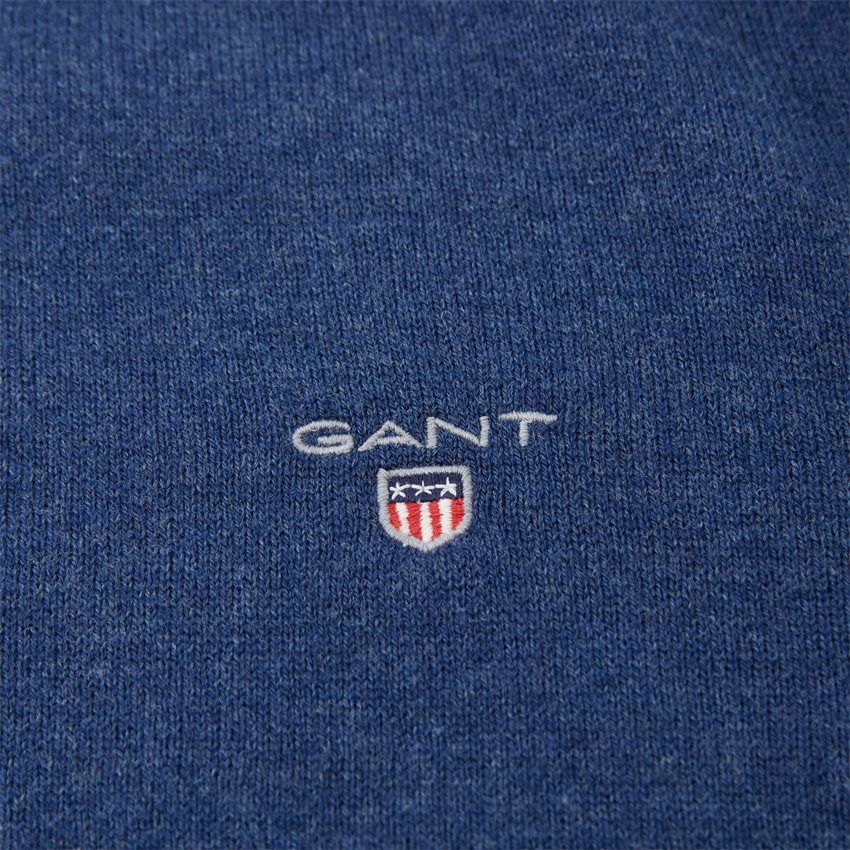 Gant Stickat D2. COTTON WOOL C-NECK 8060035 MARINE