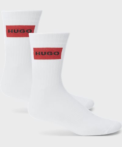 HUGO Socks 50510640 2P QS RIB LABEL White