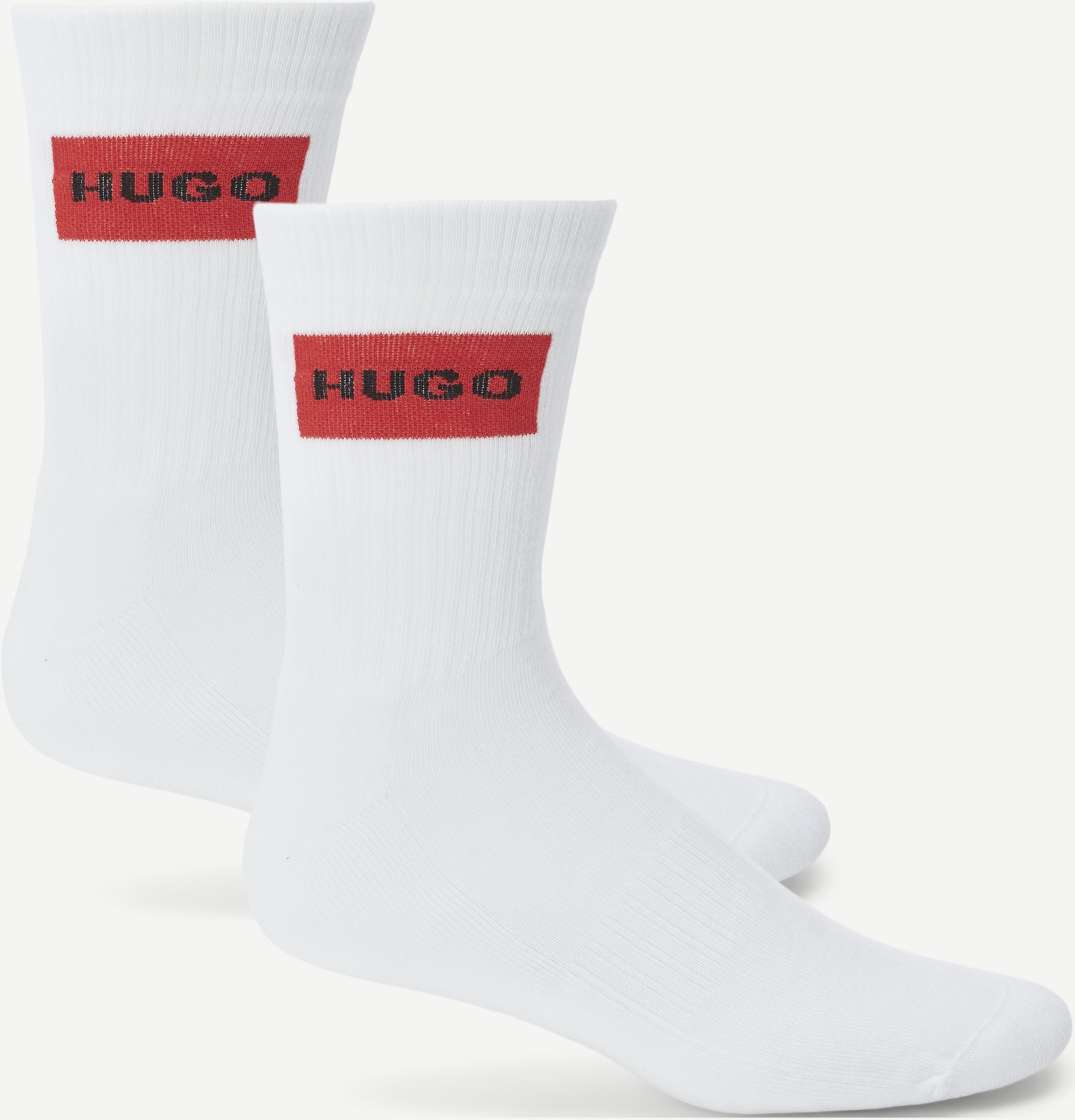 HUGO Socks 50510640 2P QS RIB LABEL White