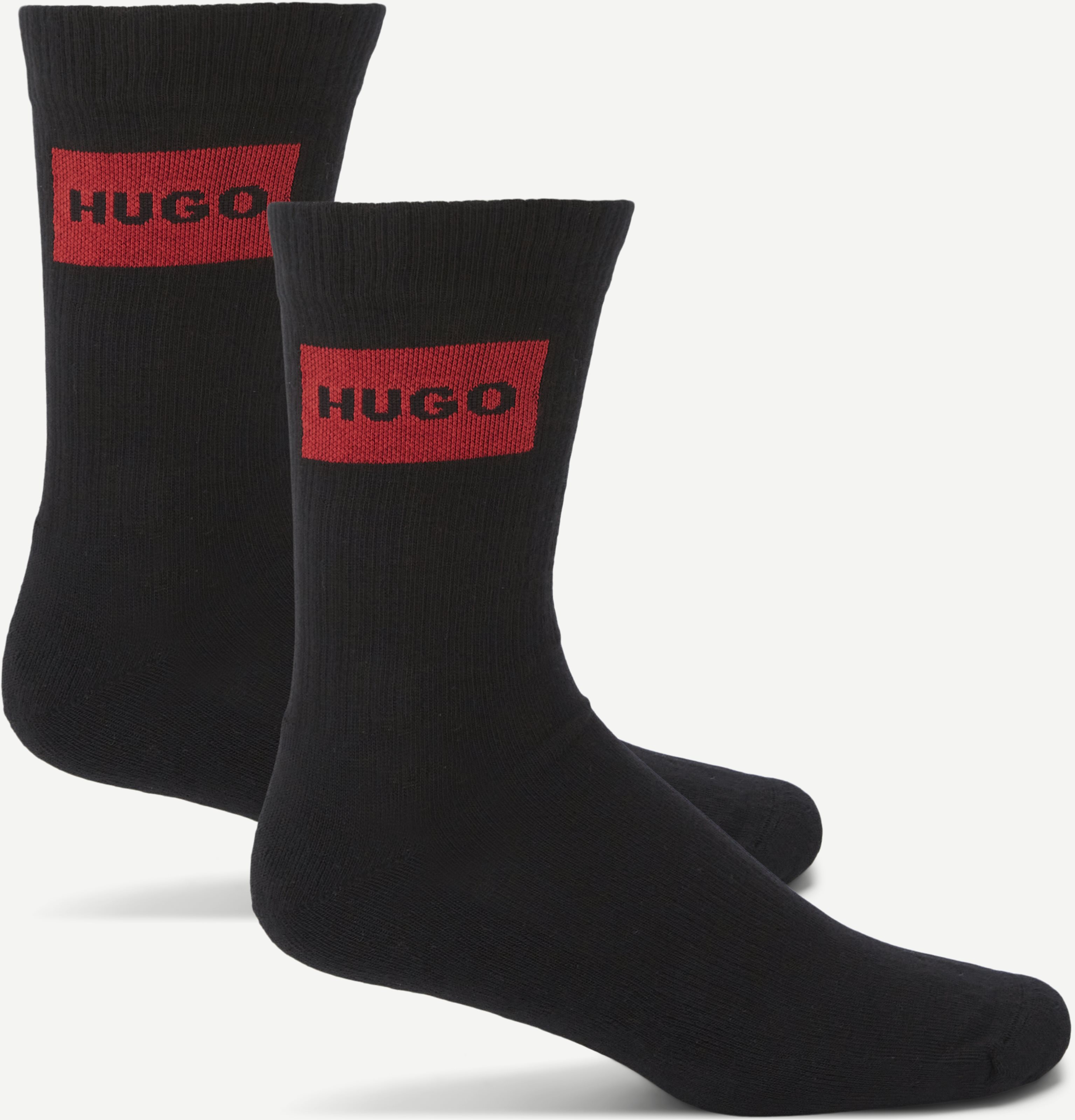 HUGO Socks 50510640 2P QS RIB LABEL Black