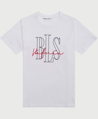 BLS T-shirts OUTLINE LOGO T-SHIRT 202208082 Vit