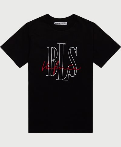 BLS T-shirts OUTLINE LOGO T-SHIRT 202208082 Sort