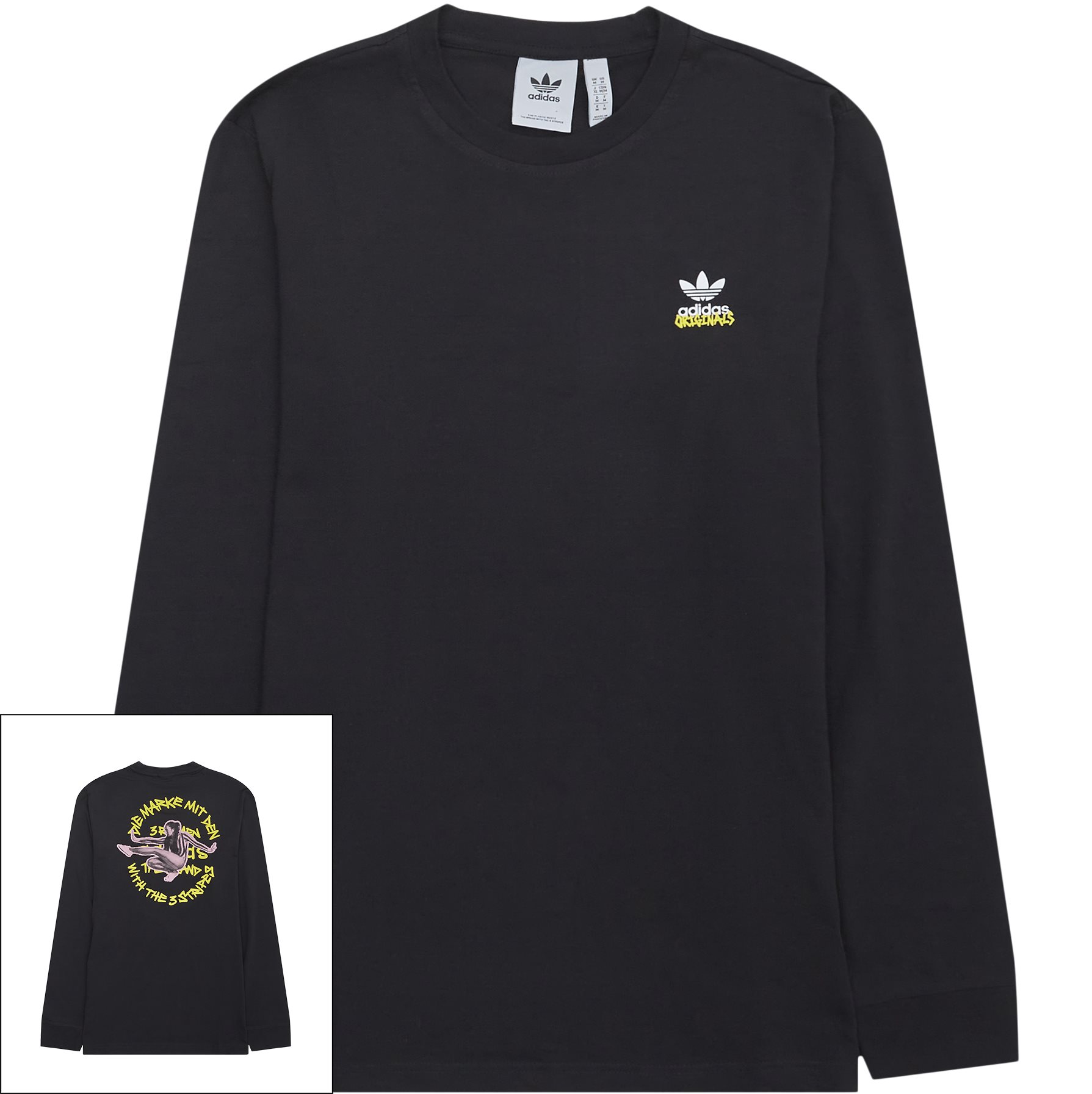 Adidas Originals T-shirts UNITE LS HL9263 Sort