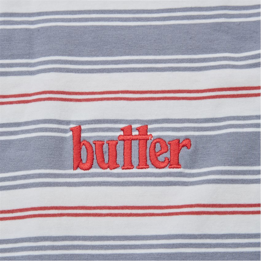 Butter Goods T-shirts CLIFF STRIPE TEE  GRÅ
