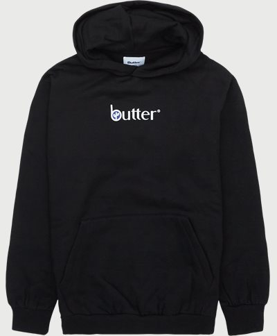 Butter Goods Sweatshirts LEAF CLASSIC LOGO PULLOVER HOOD Black