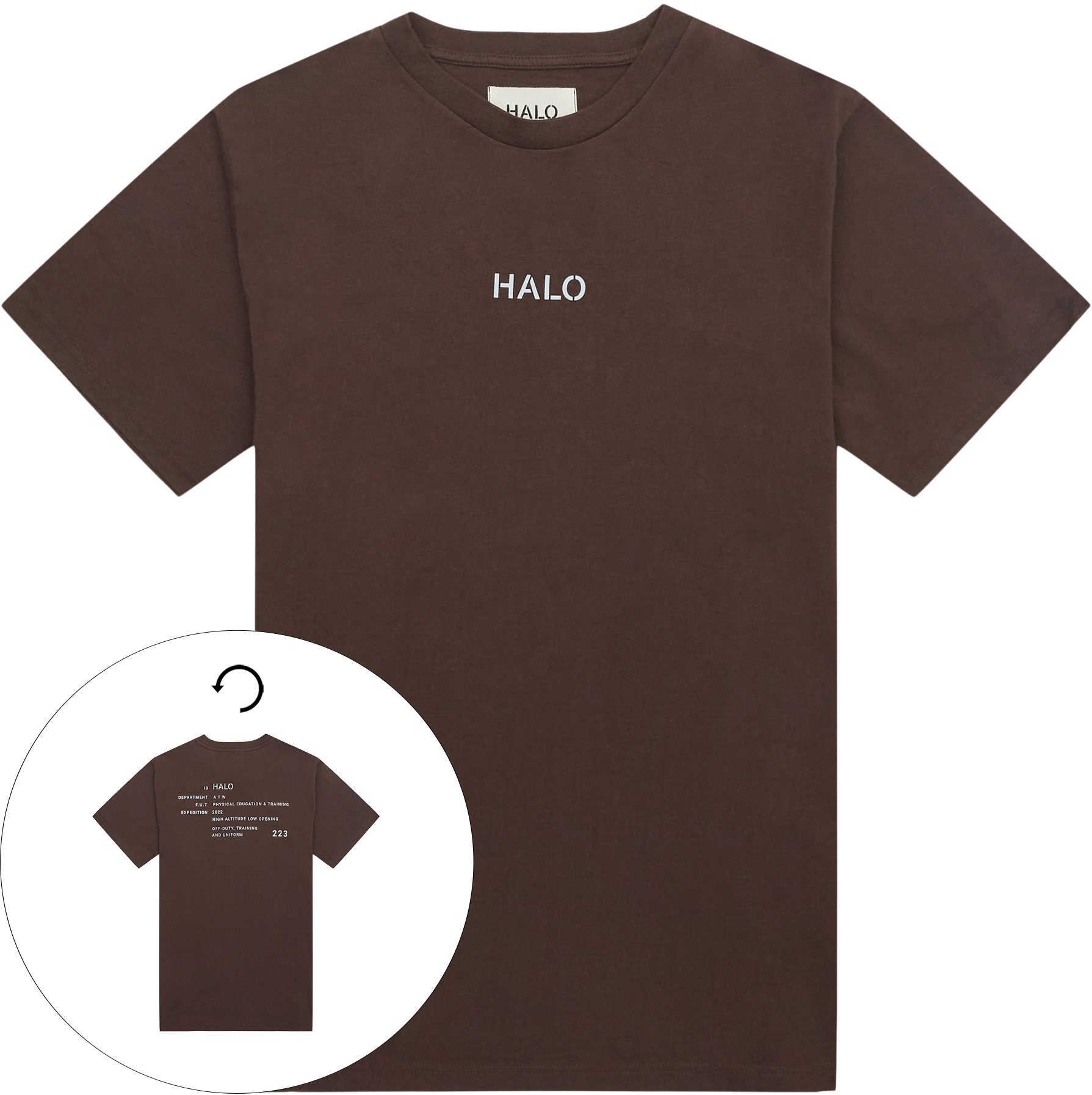 HALO T-shirts GRAPHIC TEE 610268 Brown