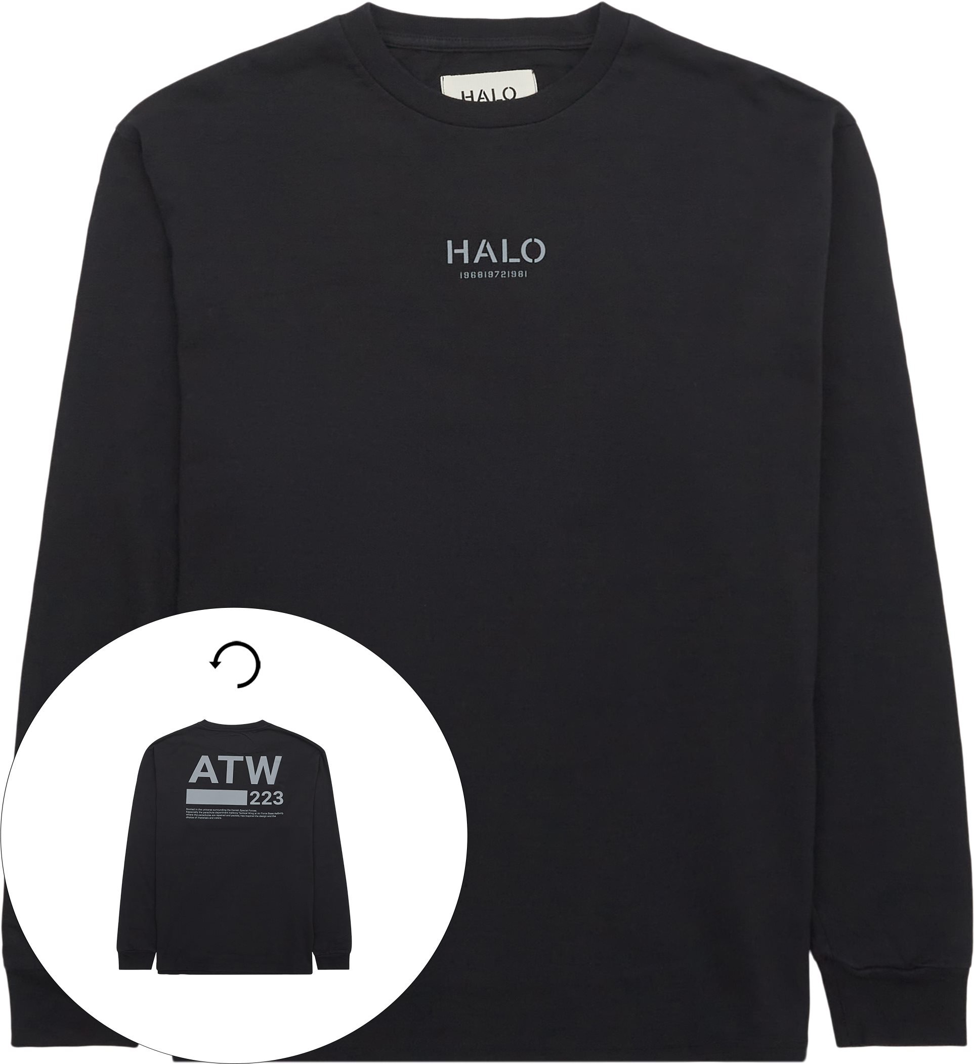 HALO T-shirts GRAPHIC LS TEE 610263 Black