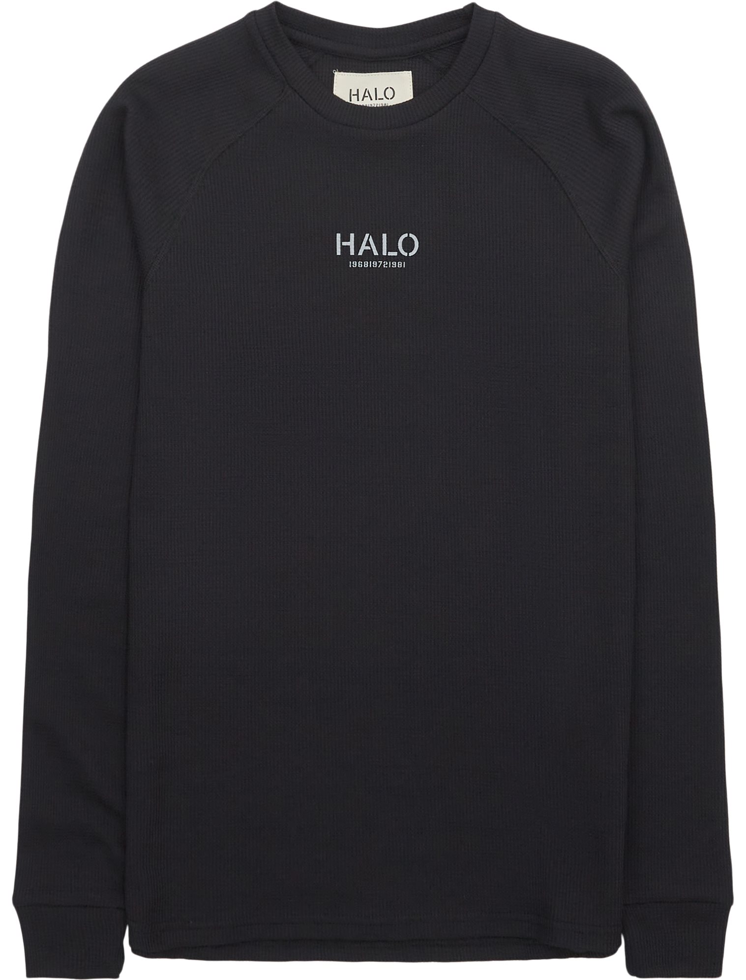 HALO T-shirts WAFFLE LS 610022 AW22 Svart
