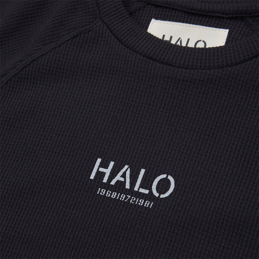HALO T-shirts WAFFLE LS 610022 AW22 SORT