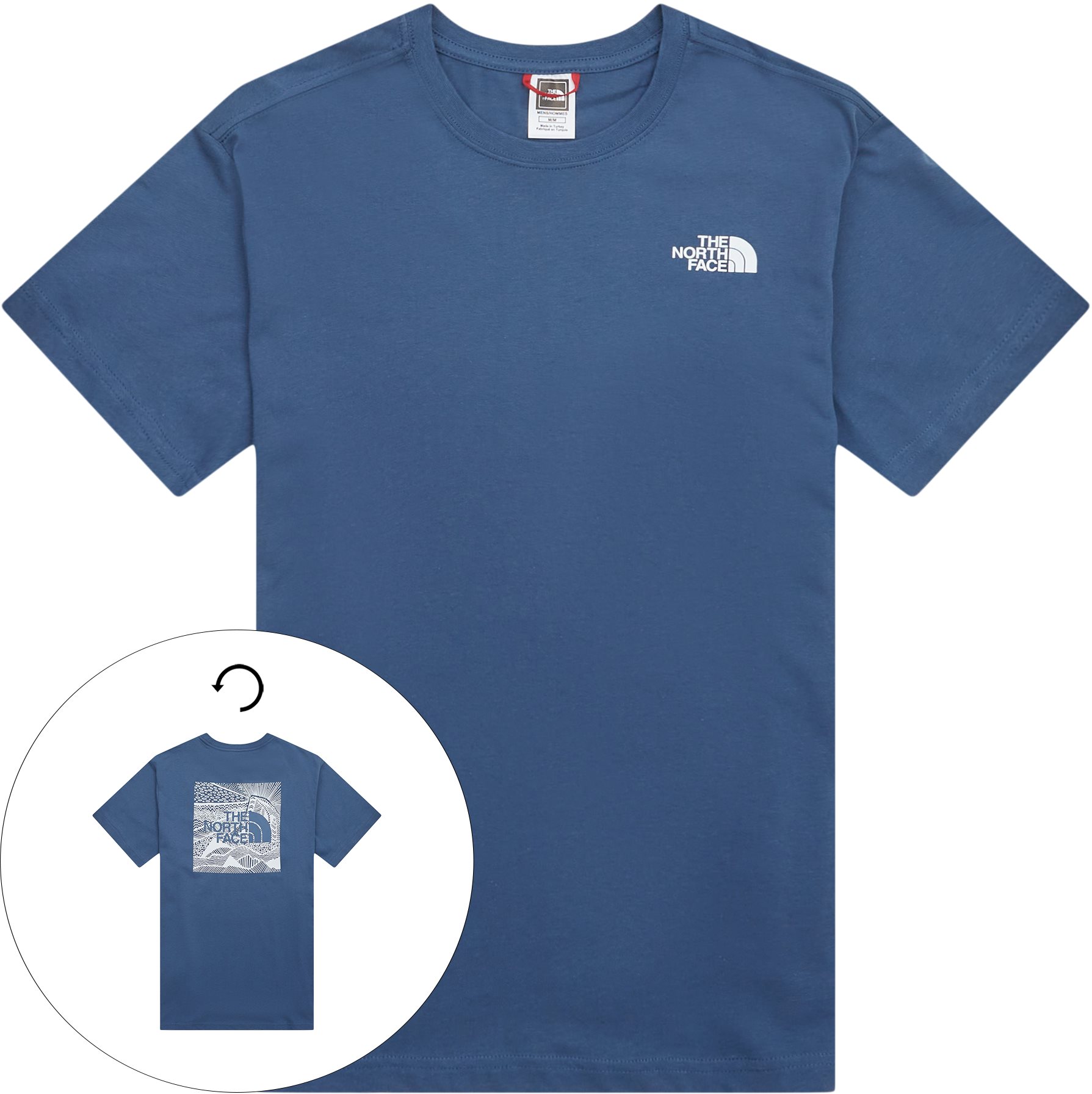 The North Face T-shirts SS RED BOX CELE NF0A7X1K Blue