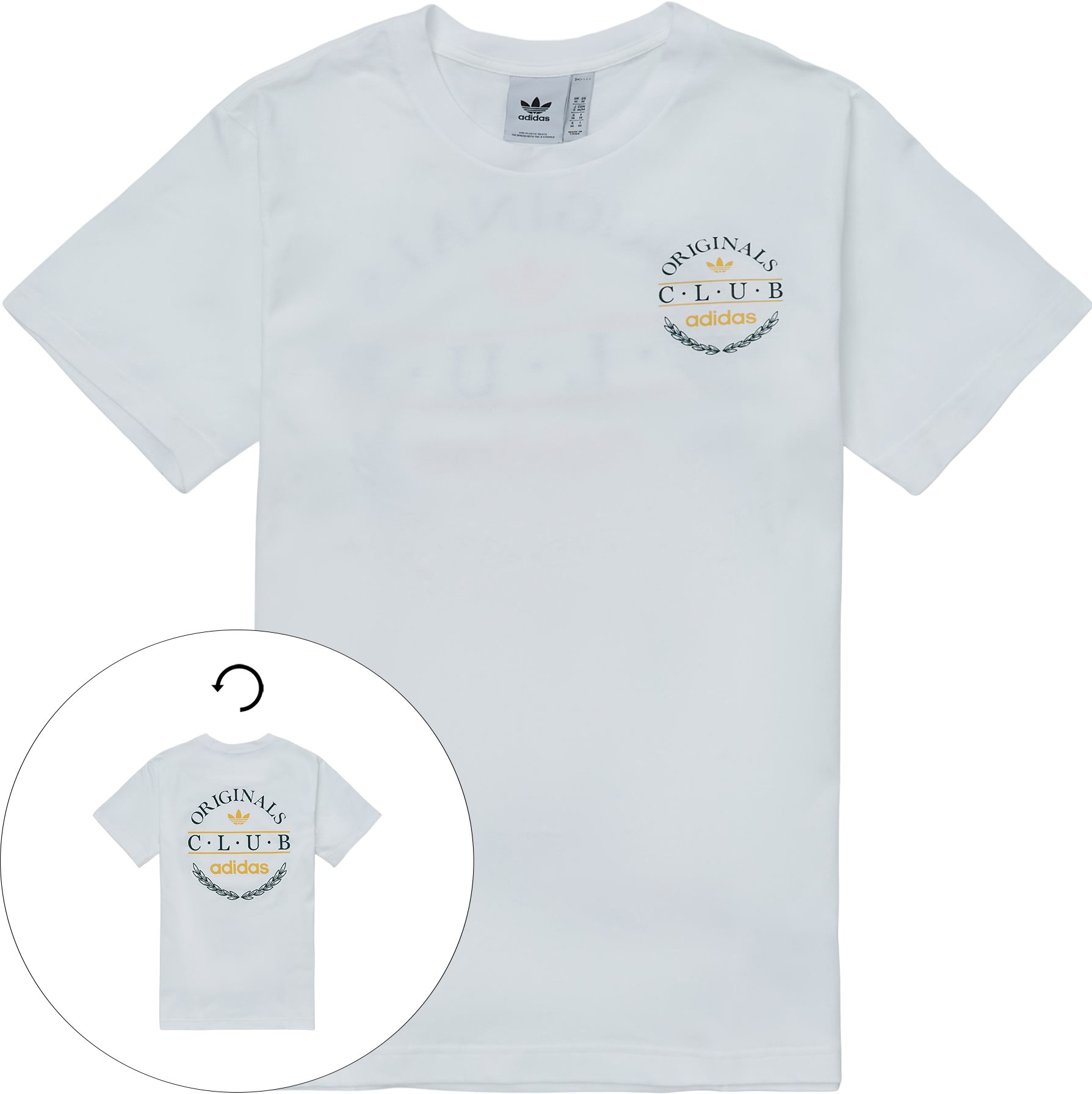 Club Logo Tee - T-shirts - Regular fit - Vit