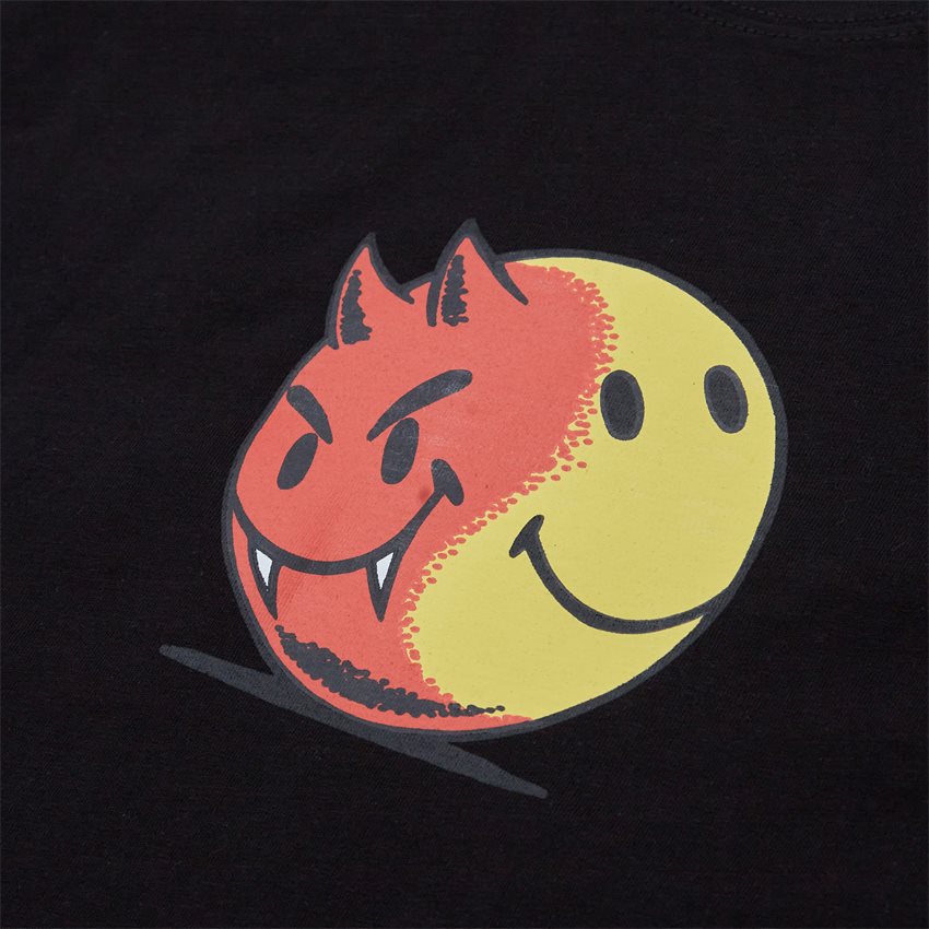 Market T-shirts SMILEY GOOD AND EVIL TEE BLACK