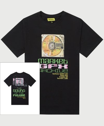 Market T-shirts MARKET GFX ARCHIVE TEE Svart