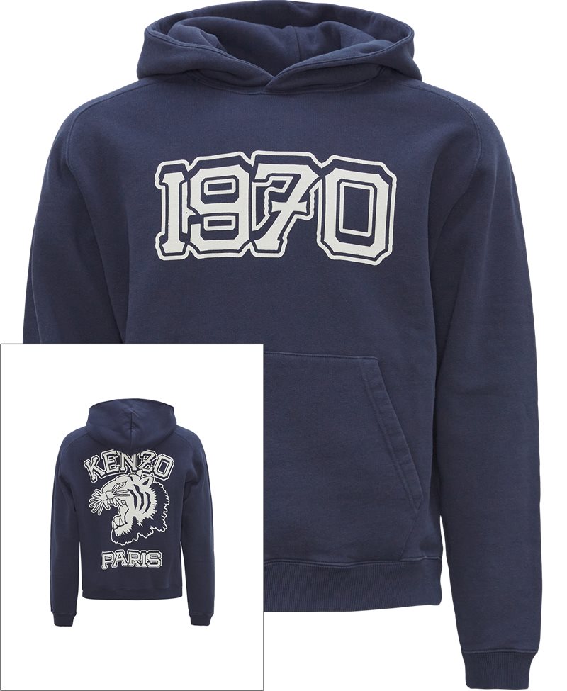 Kenzo Branded Hoodie Navy