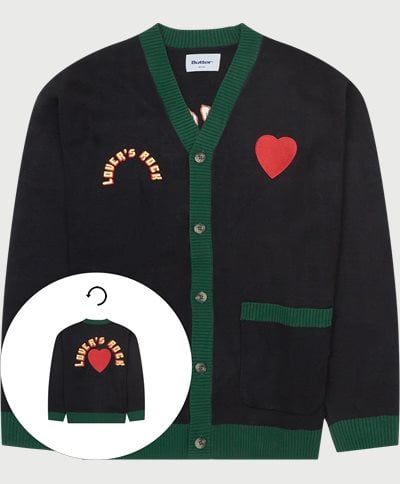Lovers Rock Knit Cardigan Regular fit | Lovers Rock Knit Cardigan | Black