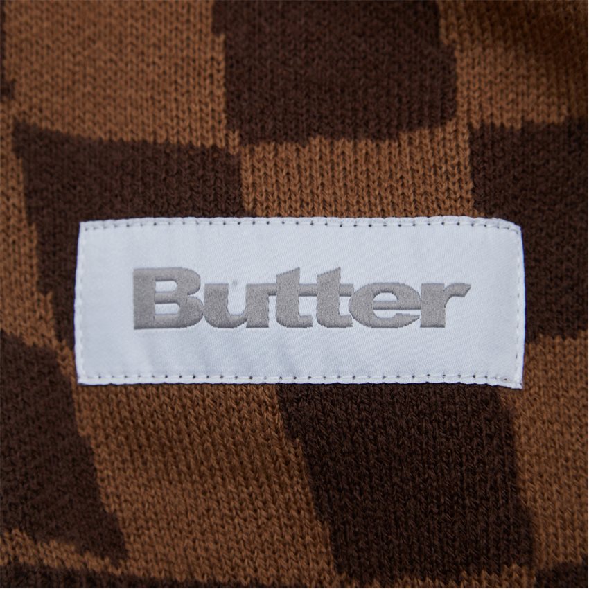 Butter Goods Vests CHECKER KNIT VEST BRUN