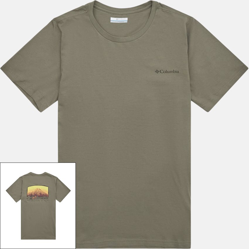Columbia T-shirts RAPID RIDGE BACK GRAPHIC TEE II ARMY