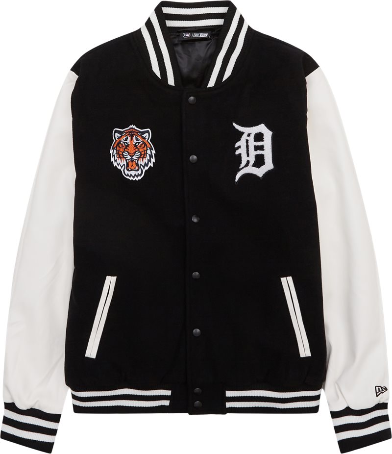 New Era MLB Detroit Tigers Cooperstown varsity jacket in black