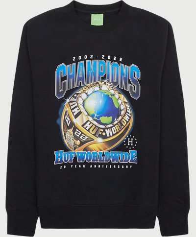 HUF Sweatshirts CHAMPIONS CREWNECK Sort