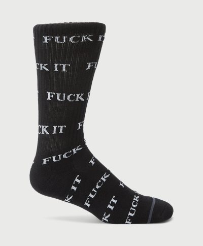 HUF Socks FUCK IT SOCK Black