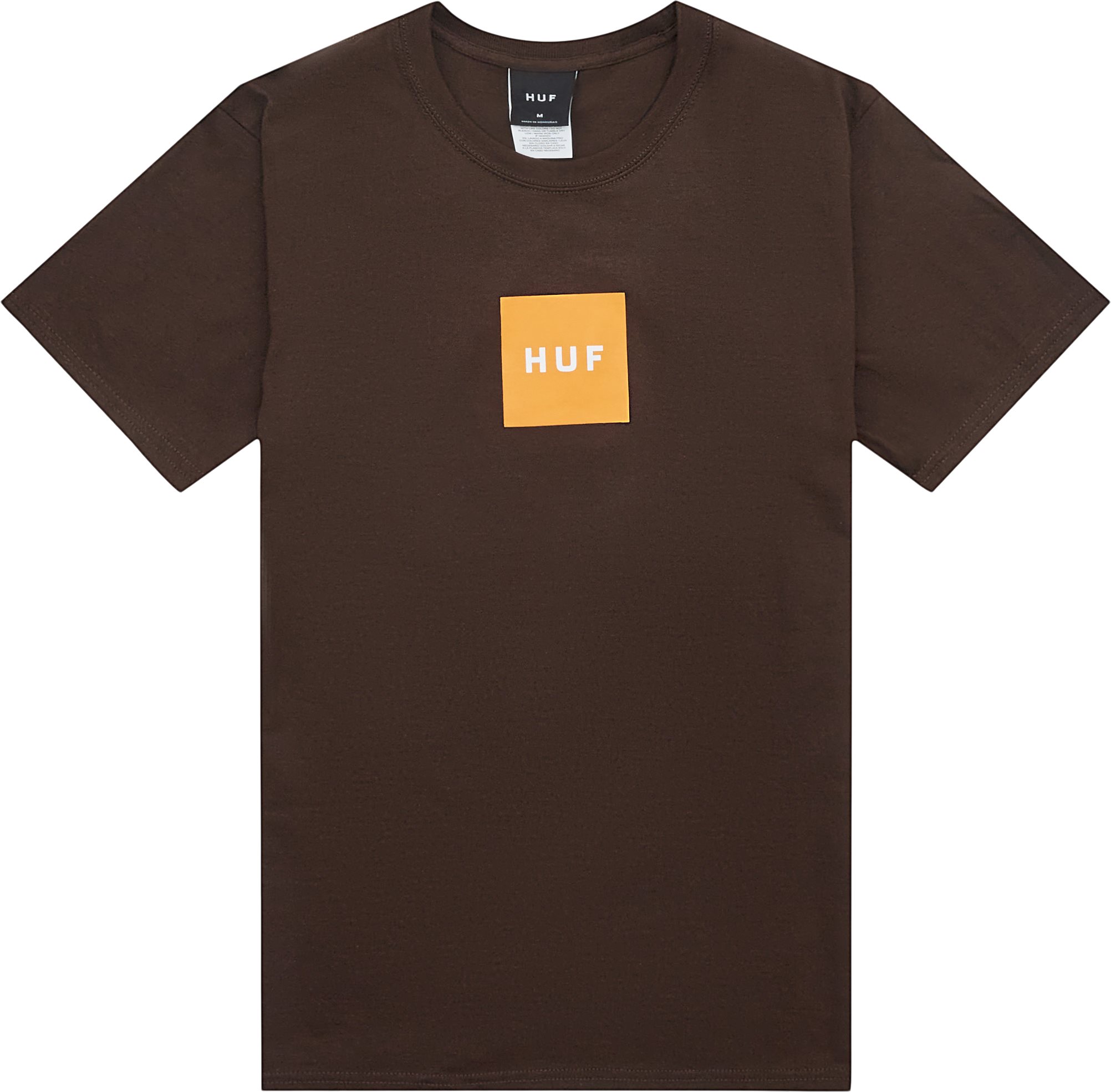 HUF T-shirts ESSENTIALS BOX LOGO TEE Brun