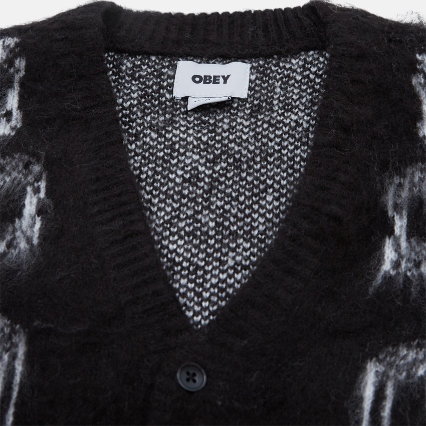 Obey Knitwear TEMPLE CARDIGAN 151010028 SORT