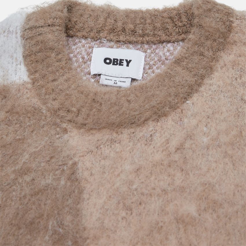 Obey Stickat IDLEWOOD SWEATER 15000061 SAND