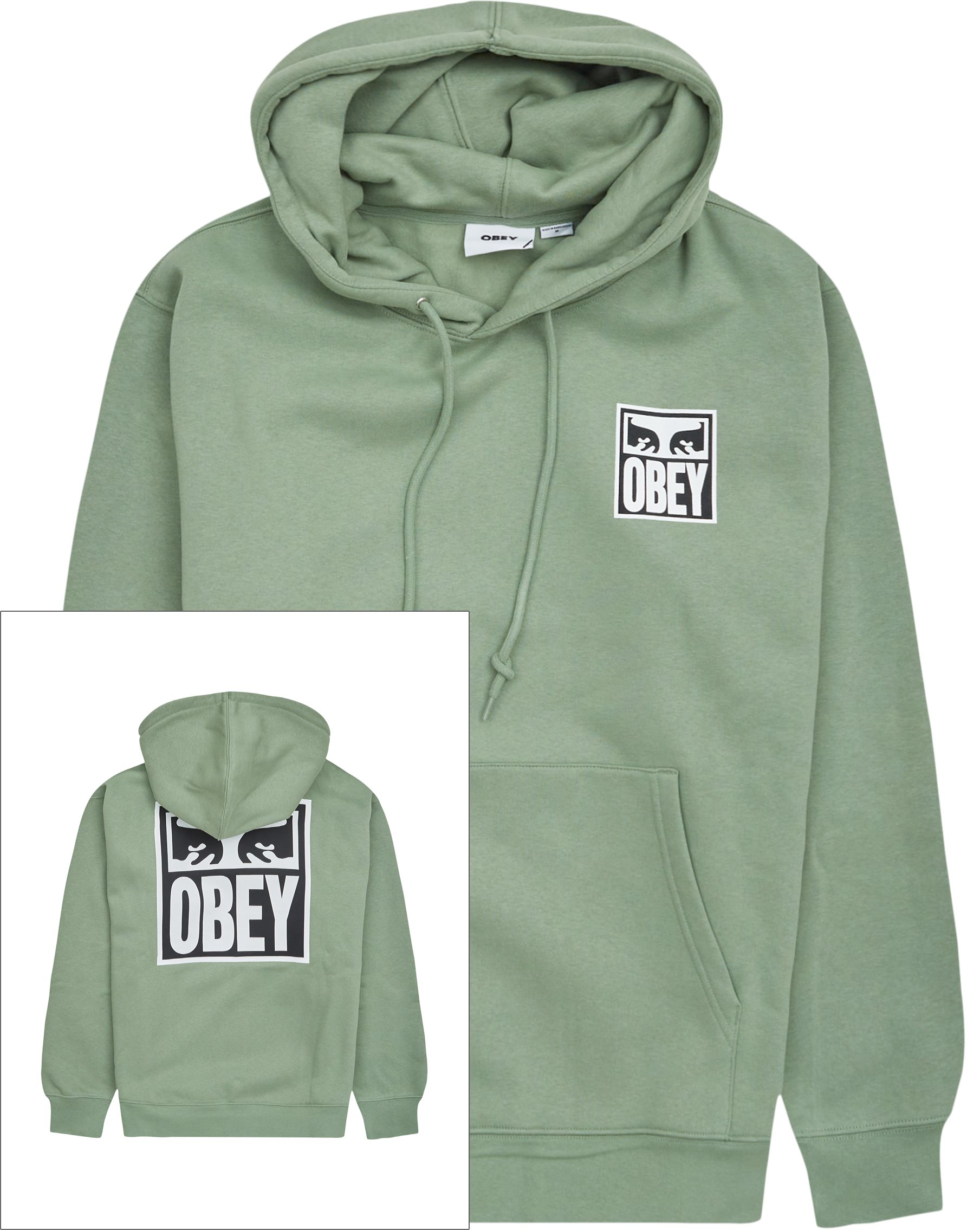 Obey Sweatshirts OBEY EYES ICON HOOD 112843126 Green