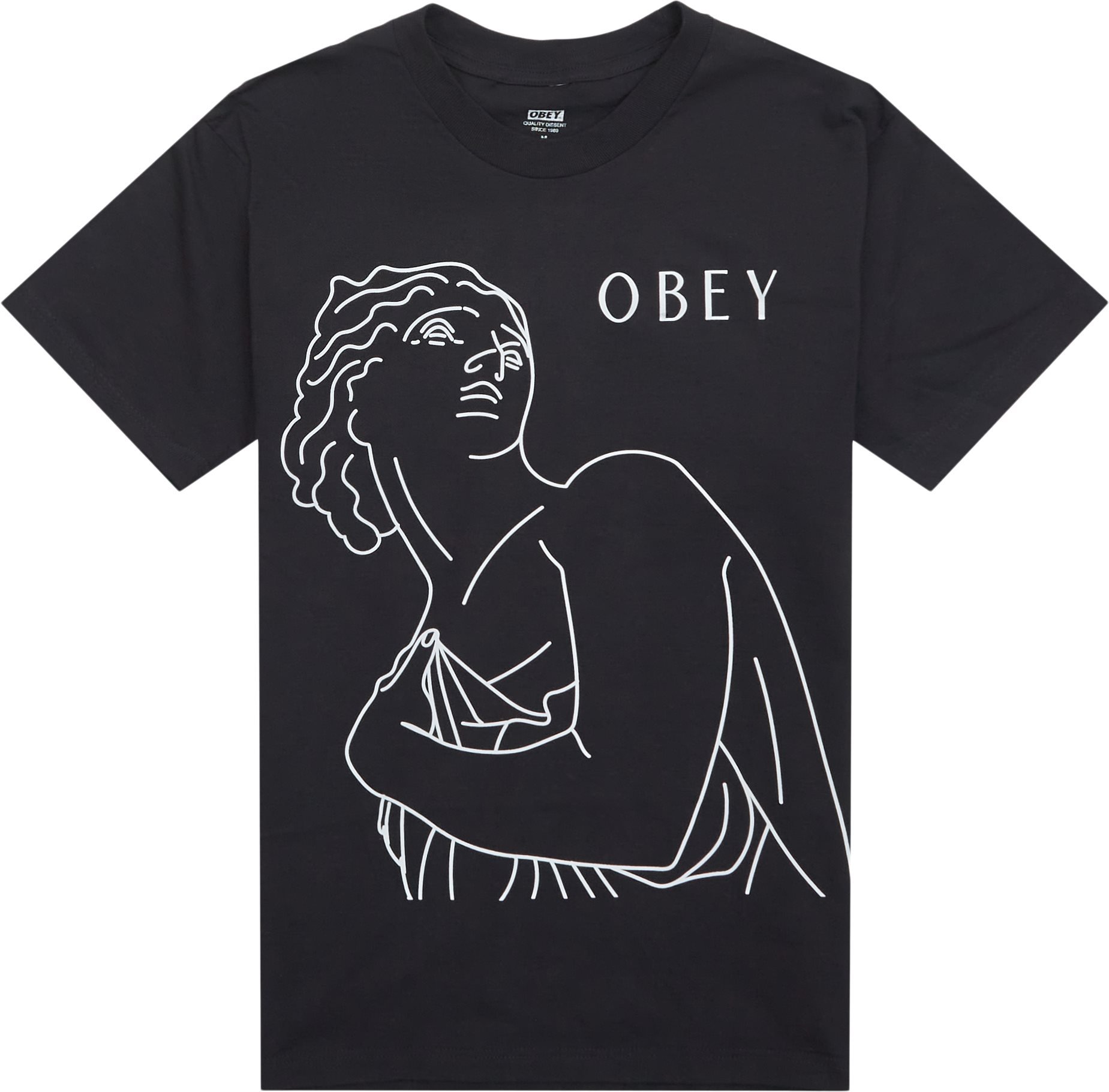 Obey T-shirts OBEY FINAL COVET 165263177 Svart