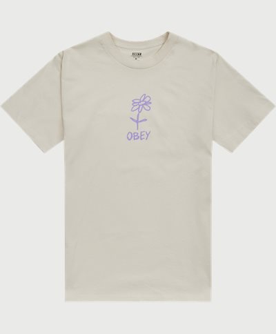 Obey T-shirts OBEY FLOWER DOODLE 165263183 Sand