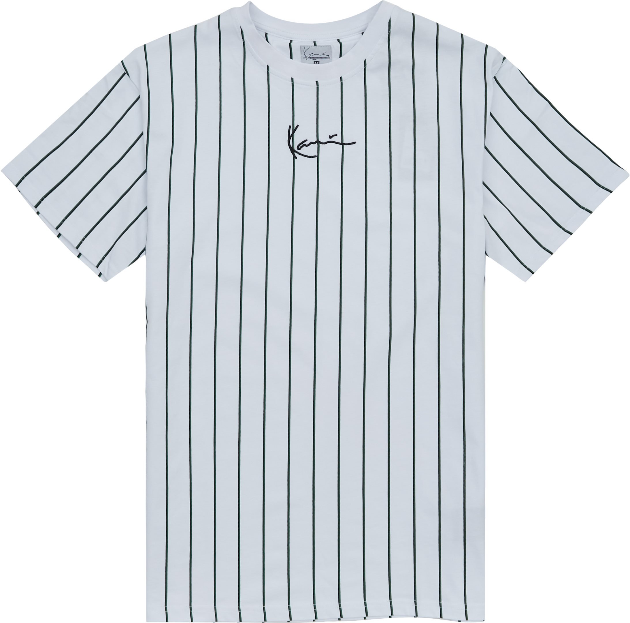 Karl Kani T-shirts SMALL SIGNATURE PINSTRIPE TEE KM223  Hvid
