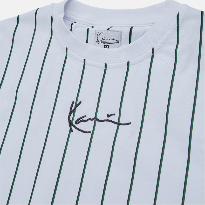 Karl Kani T-shirts SMALL SIGNATURE PINSTRIPE TEE KM223  HVID