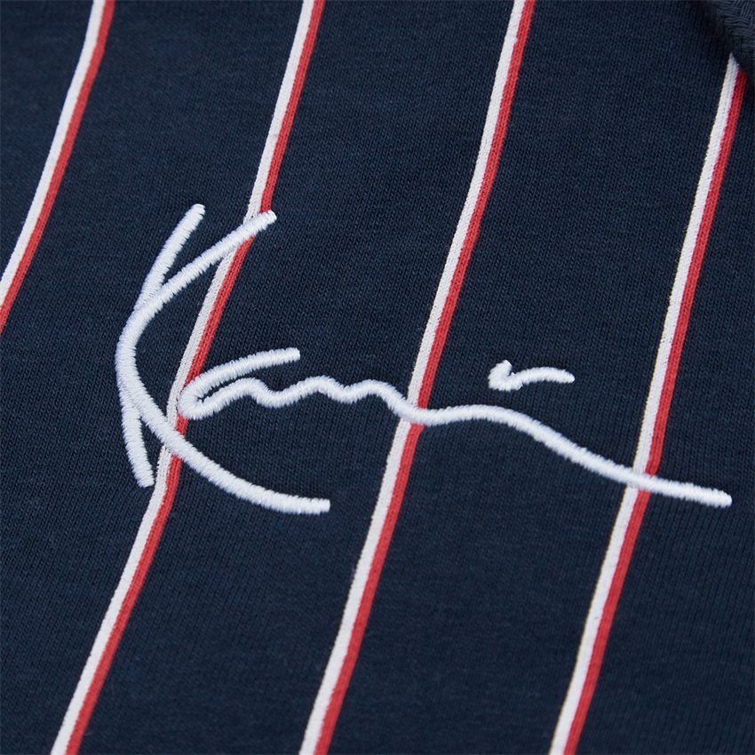 Karl Kani Sweatshirts SMALL SIGNATURE PINSTRIPE HOODIE NAVY