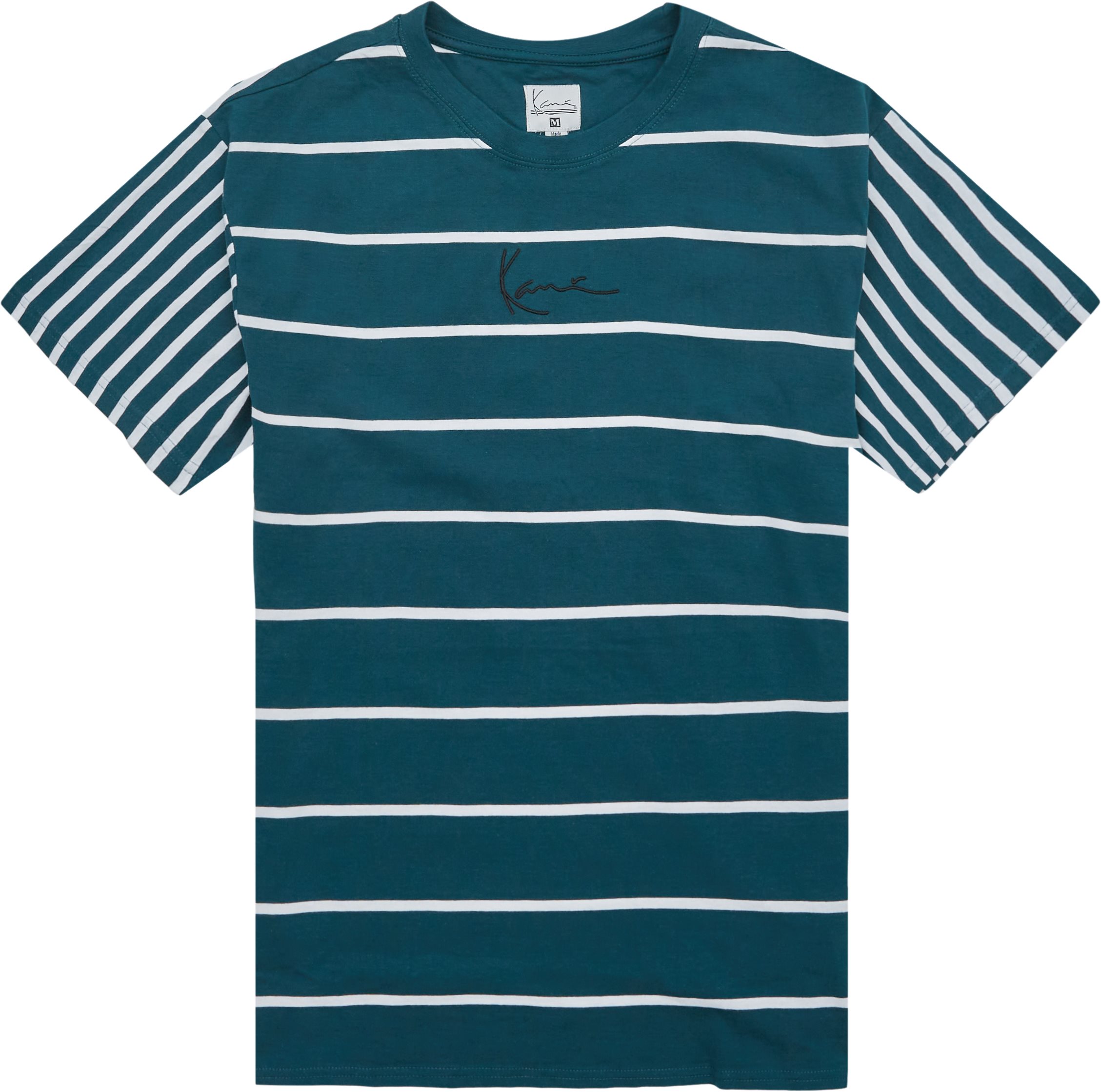 Karl Kani T-shirts SMALL SIGNATURE BLOCK STRIPE TEE Grøn