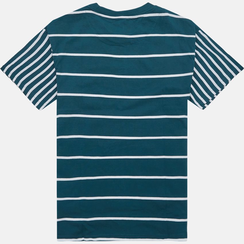 Karl Kani T-shirts SMALL SIGNATURE BLOCK STRIPE TEE GRØN