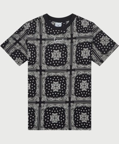 Karl Kani T-shirts SMALL SIGNATURE PAISLEY TEE Black