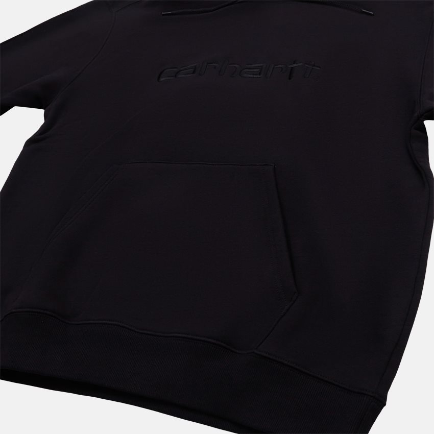 Carhartt WIP Women Sweatshirts W HOODED CARHARTT SWEATSHIRT I027476. BLACK/BLACK