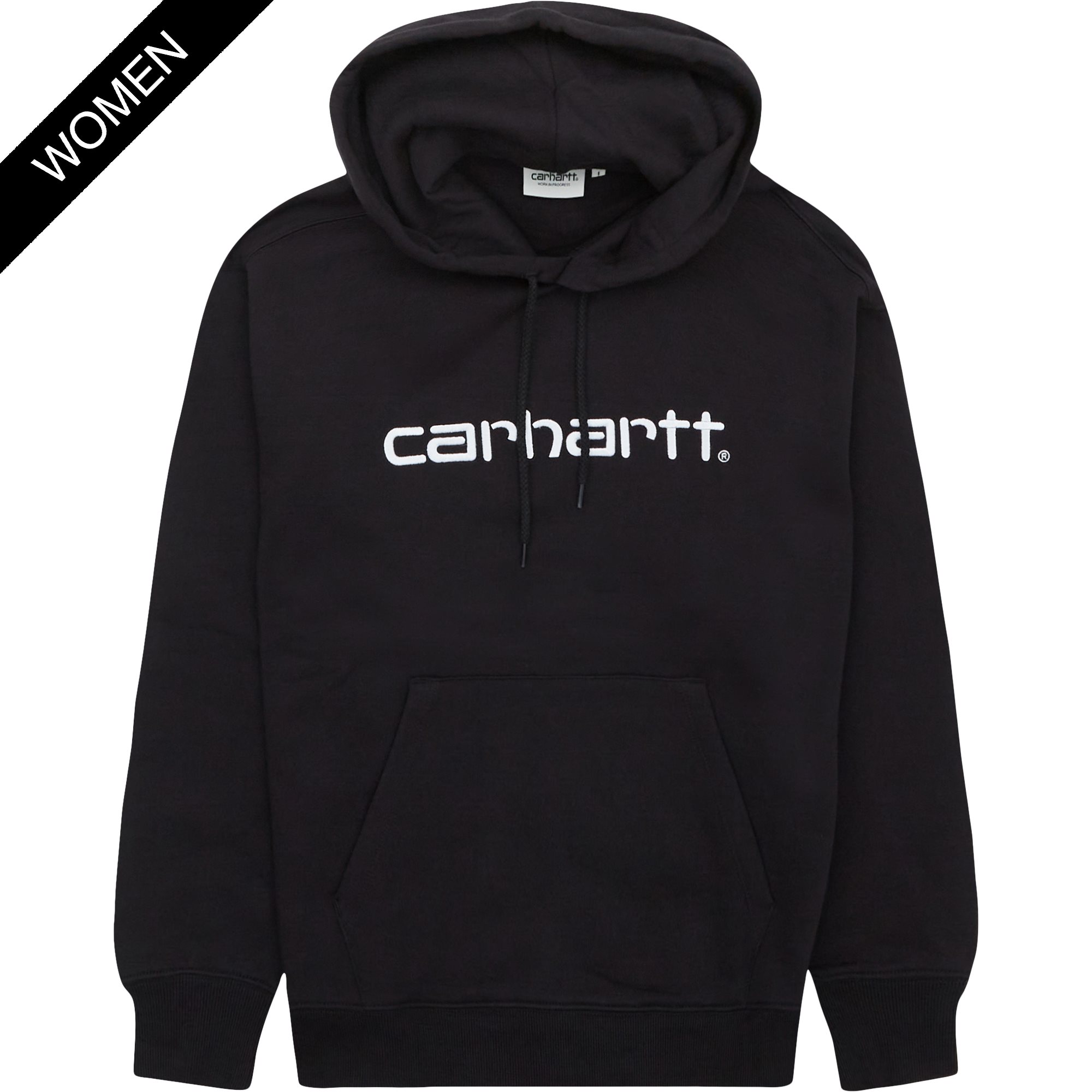 Carhartt WIP Women Sweatshirts W HOODED CARHARTT SWEATSHIRT I027476 Svart