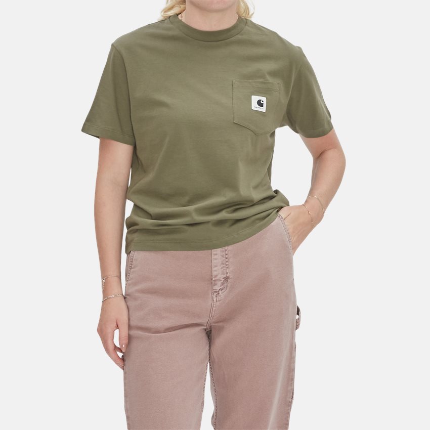 Carhartt WIP Women T-shirts W SS POCKET T-SHIRT I030793 SEAWEED