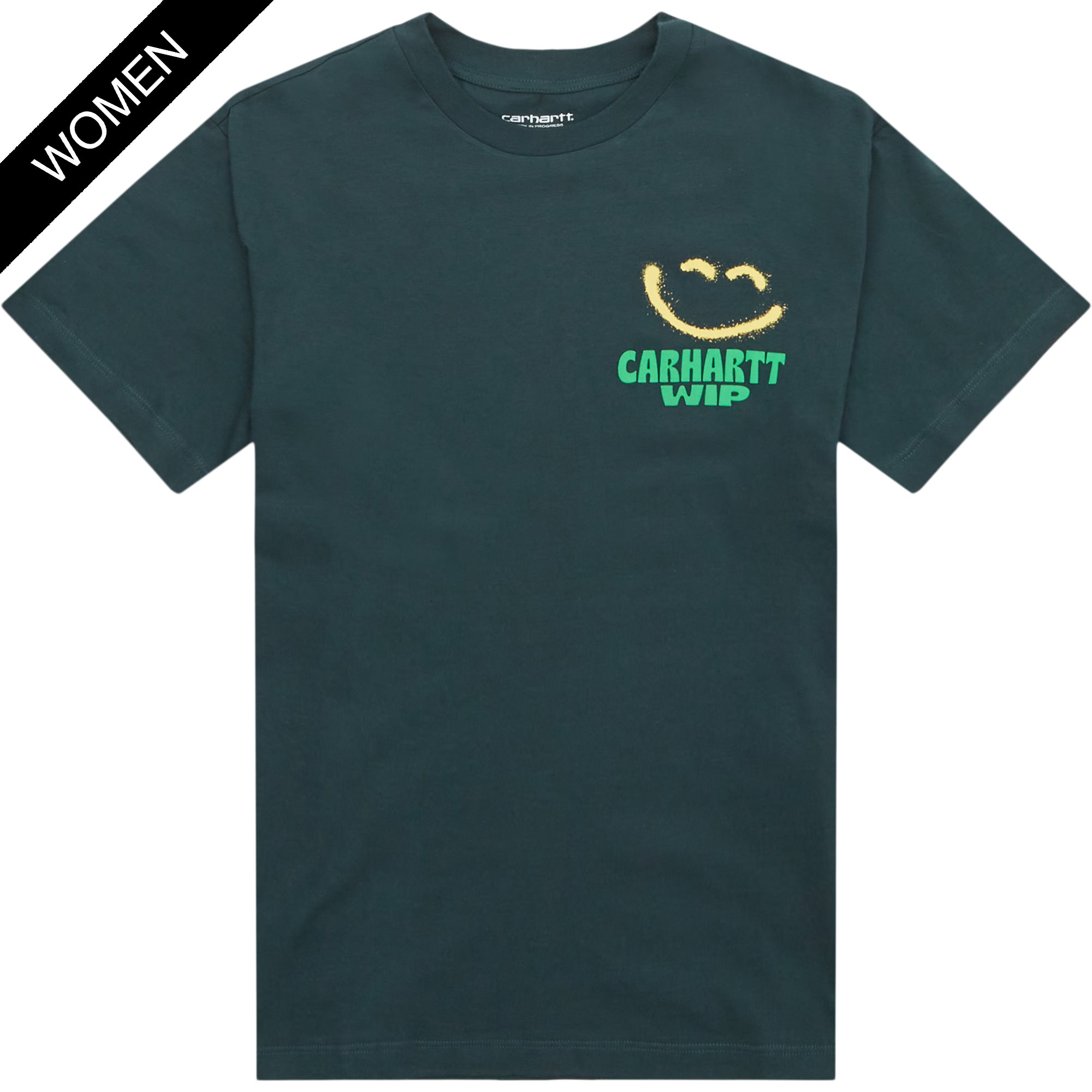 Carhartt WIP Women T-shirts W SS HAPPY SCRIPT T-SHIRT I030944 Green
