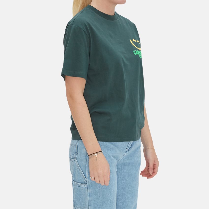 Carhartt WIP Women T-shirts W SS HAPPY SCRIPT T-SHIRT I030944 JUNIPER