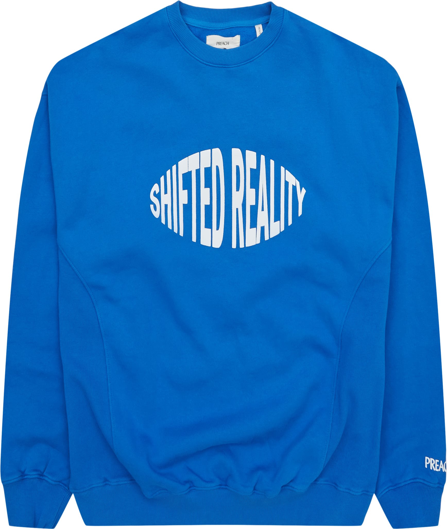 PREACH Sweatshirts LOGO SEAM CREW 206212 Blue