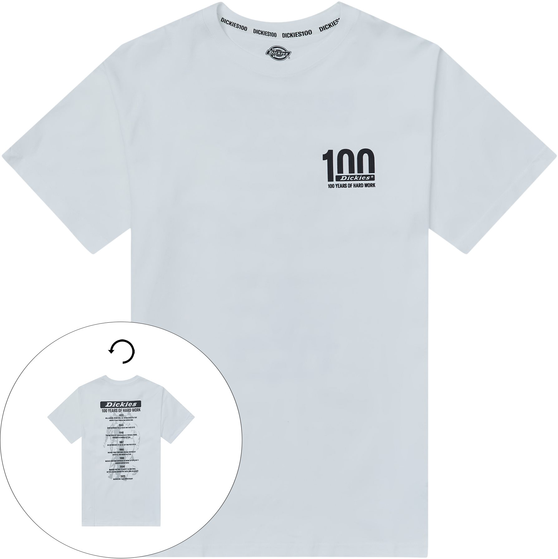 Dickies T-shirts 100 LOGO TEE Vit