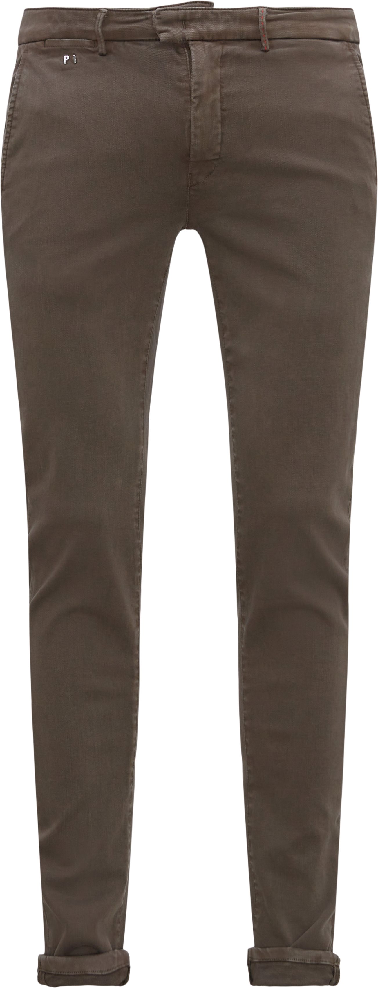 Tramarossa Trousers LUIS SLIM G125 GABARDINE SUPERSTRETCH Brown