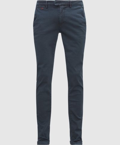Tramarossa Trousers LUIS SLIM G125 GABARDINE SUPERSTRETCH Blue