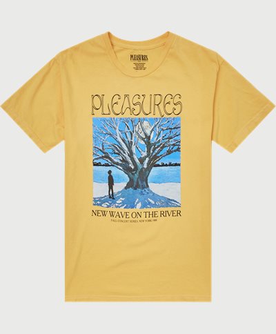 Pleasures T-shirts RIVER PIGMENT DYE Yellow