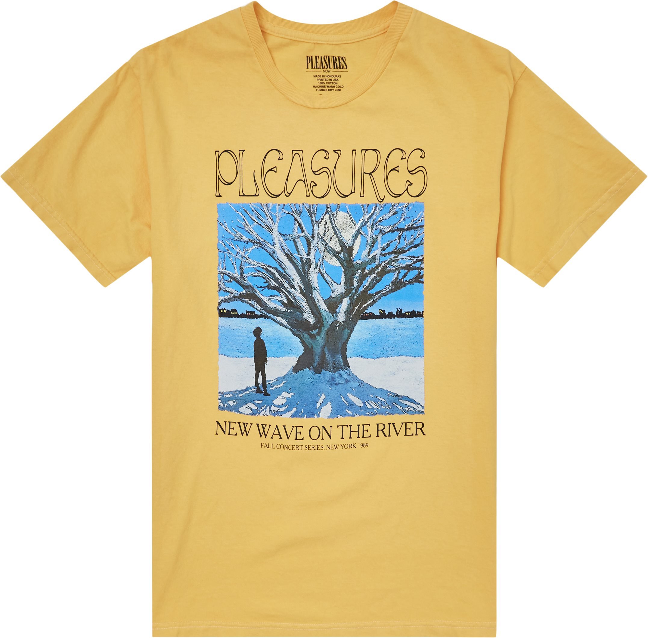 River Pigment Dye Tee - T-shirts - Regular fit - Gul